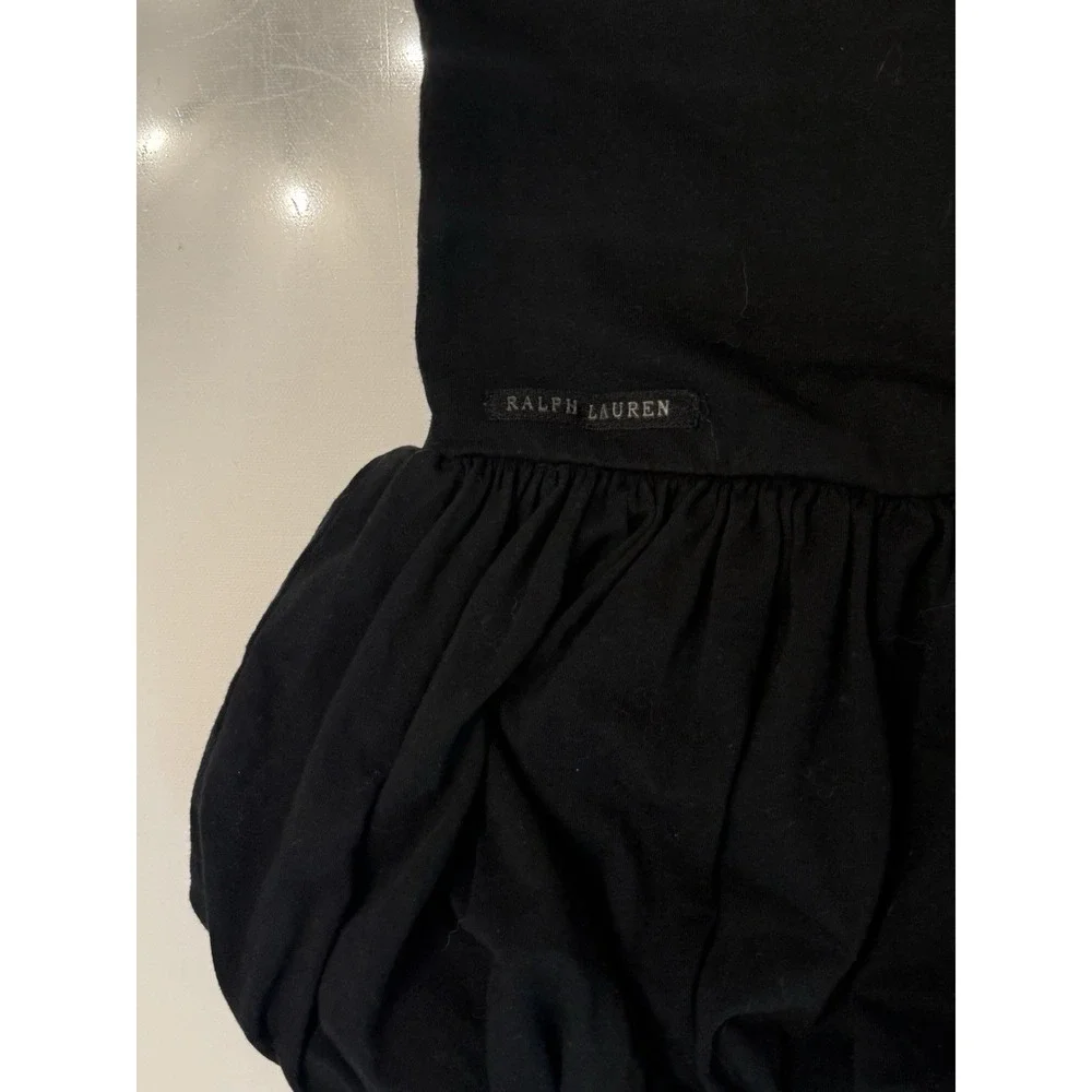 Ralph Lauren girl's size 6 black bubble hem dress pullover school